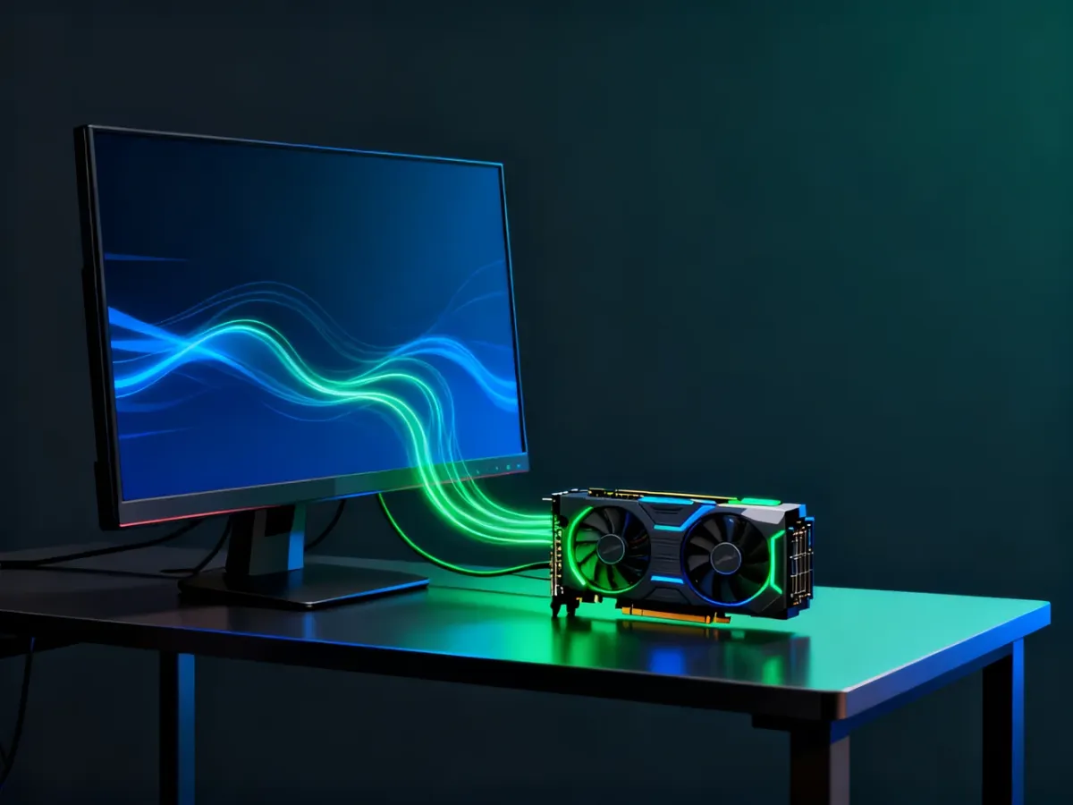 Monitor i karta graficzna współpracujące przy synchronizacji adaptacyjnej