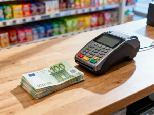 Ekran smartfona z widocznym menu ustawień i podświetloną opcją wylogowania z konta iCloud.