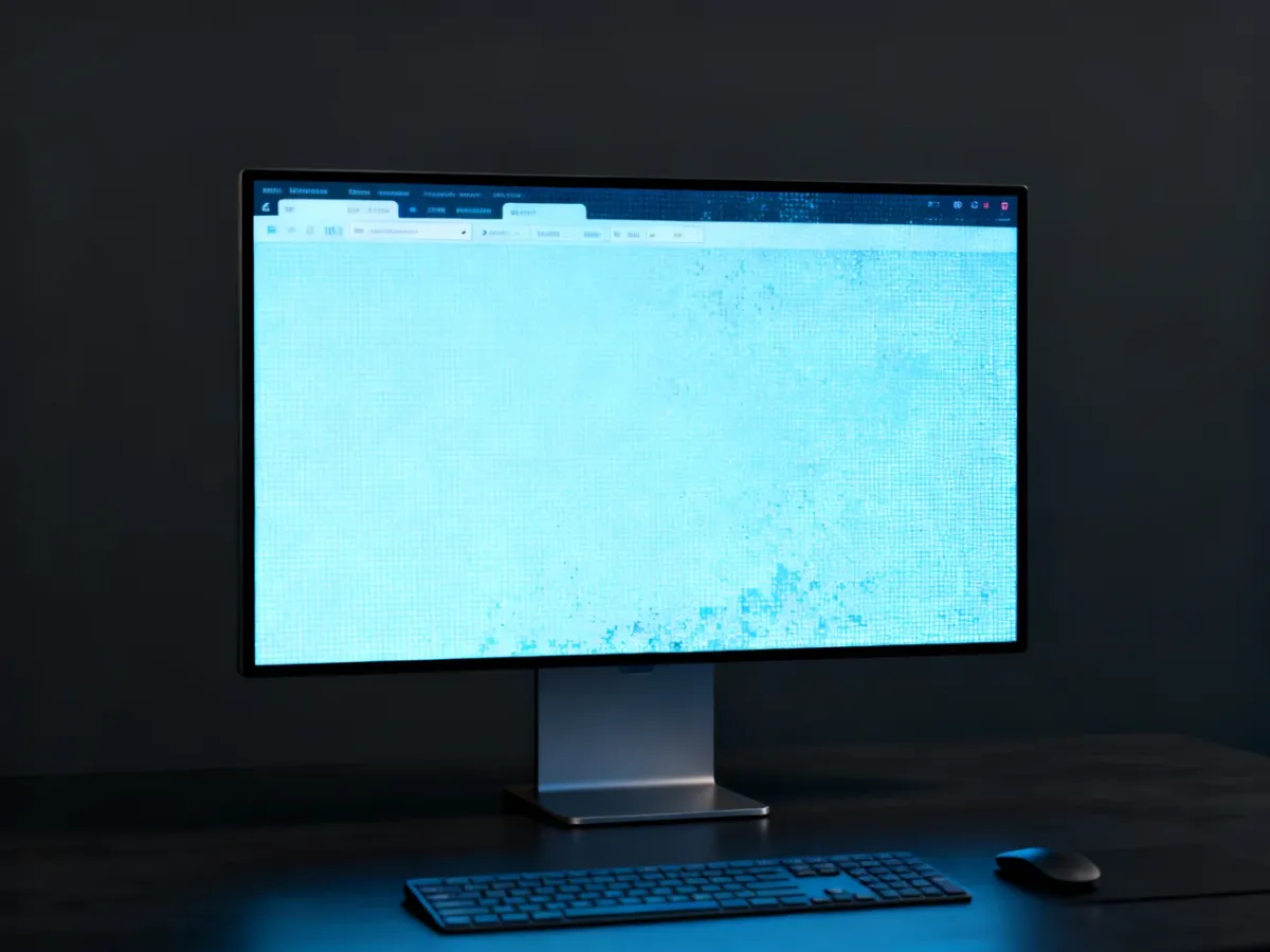 Monitor OLED ilustrujący ryzyko wypalenia statycznych elementów obrazu