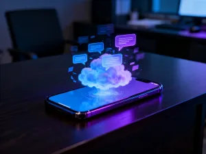 Dwa nowoczesne monitory gamingowe z płynnym obrazem na tle nastrojowego oświetlenia LED w pokoju gracza.